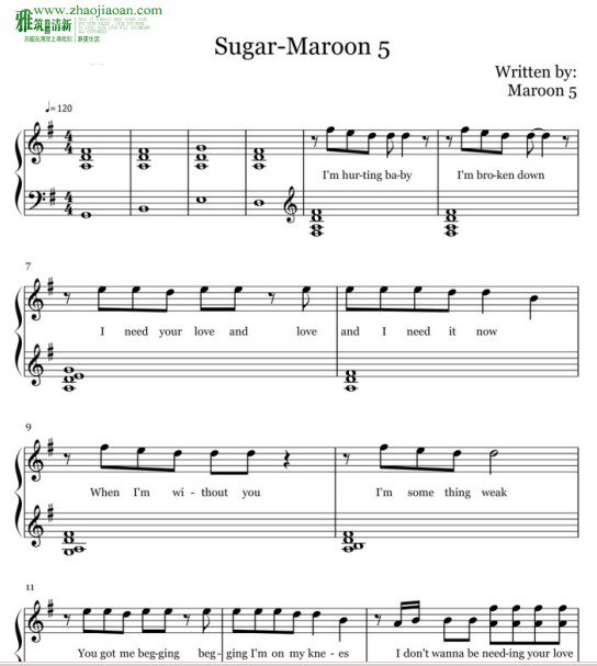 Maroon 5 - Sugar 