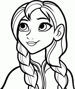 how to draw anna, anna from frozen step 7