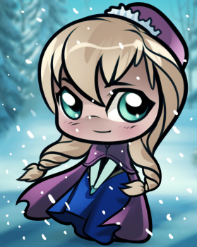 how to draw chibi anna from frozen