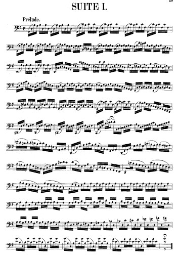 巴赫G大调第一无伴奏大提琴组曲 大提琴独奏谱 BWV 1007