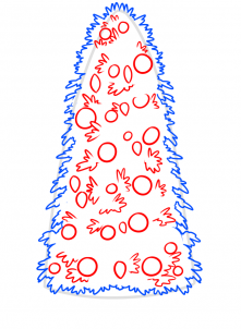 drawing a real christmas tree step 3