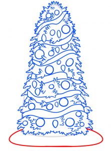drawing a real christmas tree step 5