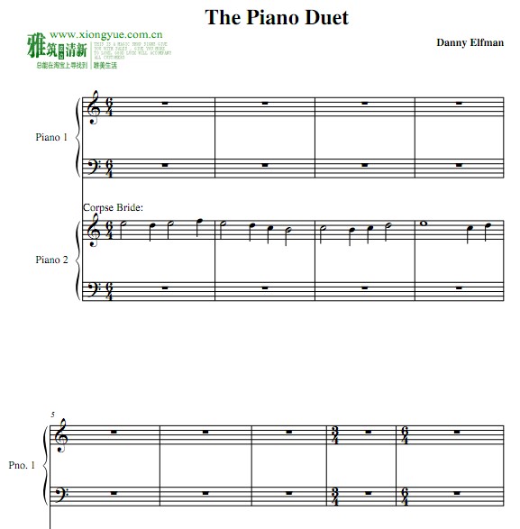 Danny Elfman - the piano duet