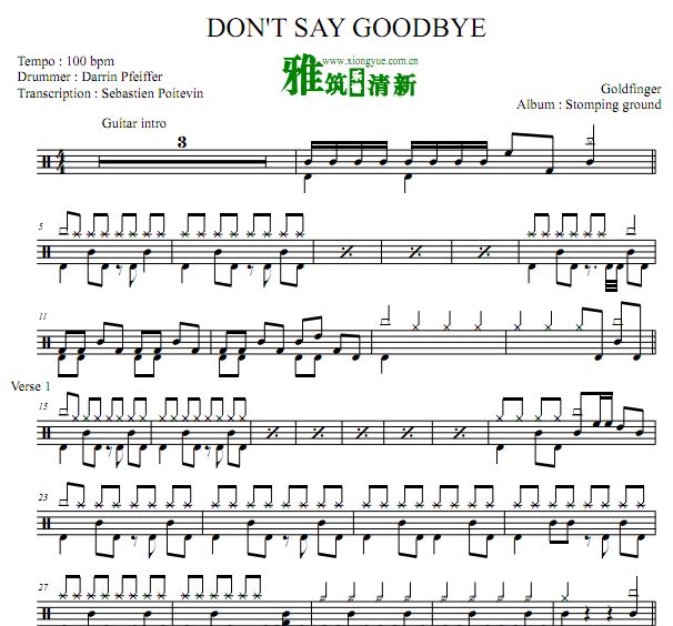 Goldfinge - don't say goodbye ӹ ߼