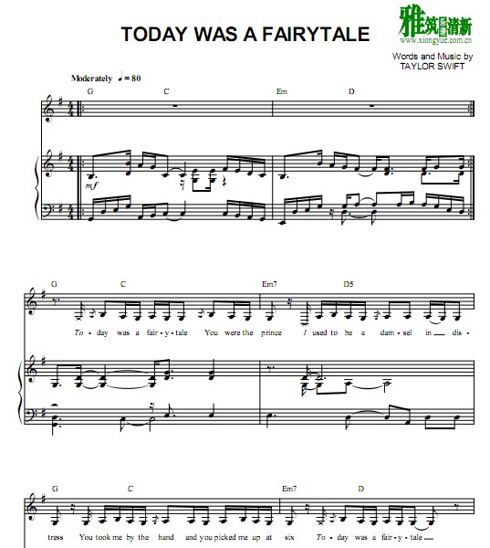 Taylor Swift - Today Was a Fairytaleٰ