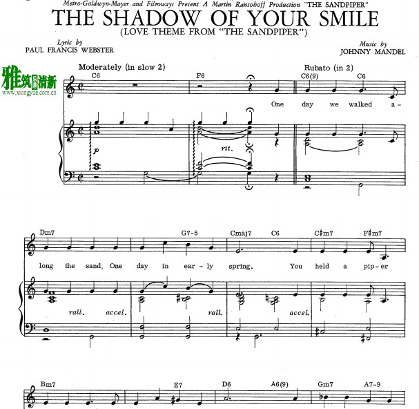 JOHNNY-MANDEL-the shadow of your smileٰ