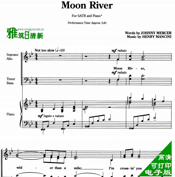 Moon River  SATBϳٰ