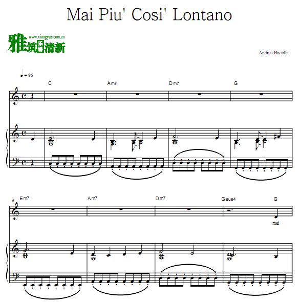 · Andrea Bocelli - Mai Piu' Cosi' Lontanoָٰ