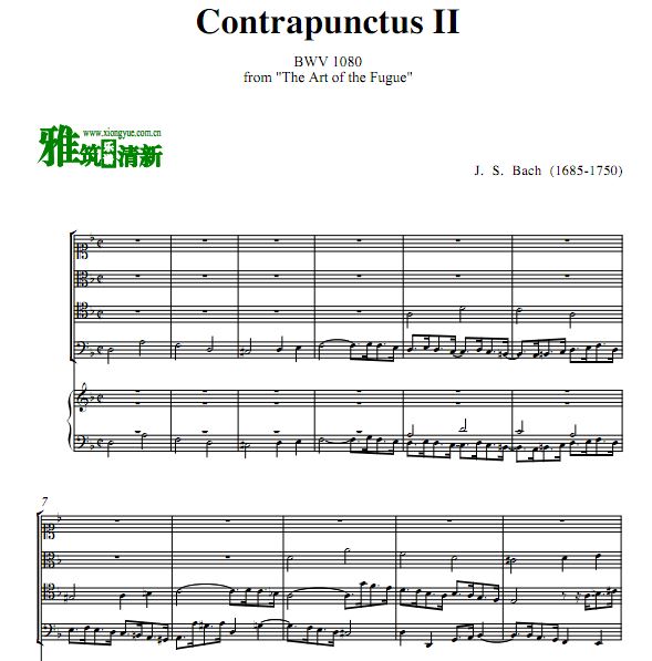 ͺ  BWV1080 Contrapunctus2 ٴٸٺ