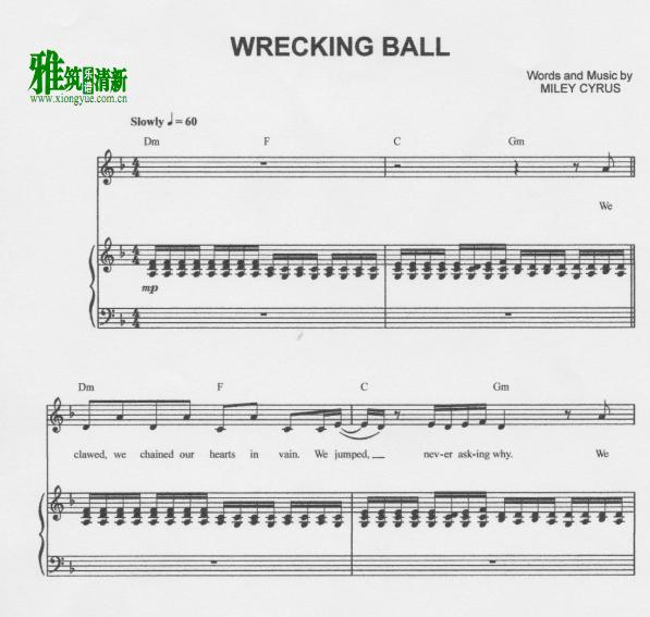 Miley Cyrus - Wrecking Ball  