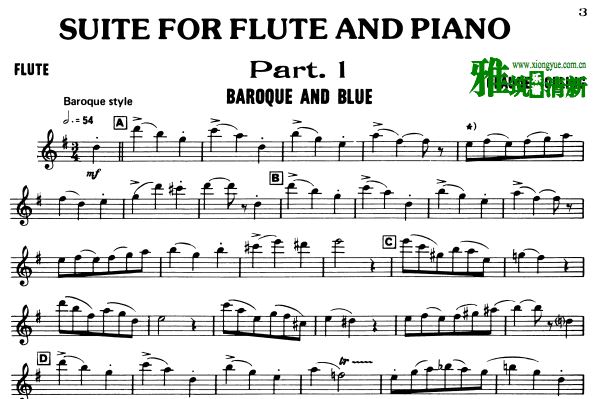 Claude Bolling -Suite for Flute Jazz Piano Trio - ʾ