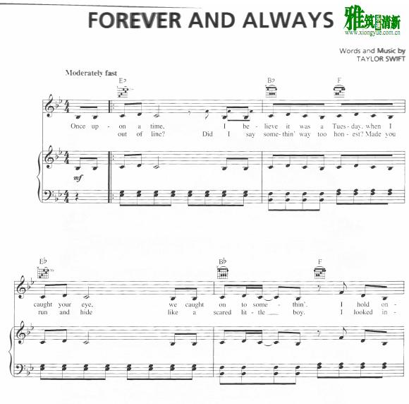 Taylor Swift  - forever and always