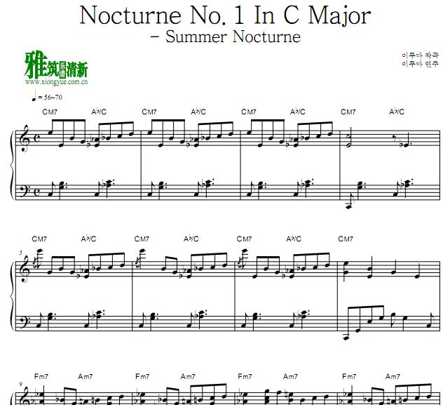 Yiruma  - Nocturne No.1 In C Major - Summer Nocturne