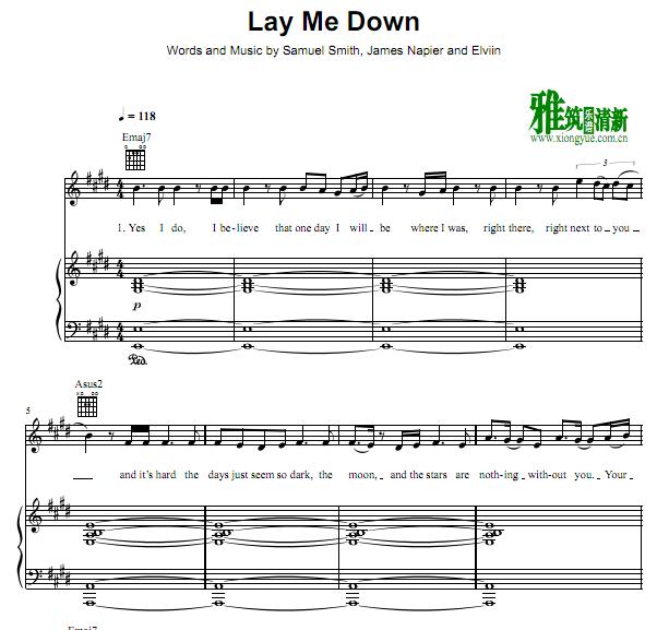 Sam Smith - Lay Me Downٰ 