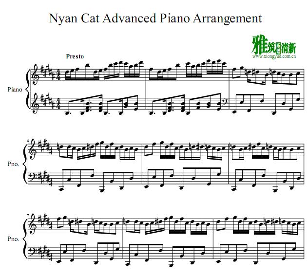Nyan Cat Piano Sheet Music