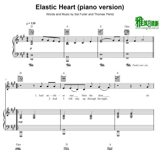 Sia - Elastic Heart (Piano Version)ٰ