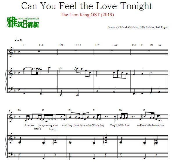 2019ʨ Beyonce - Can You Feel the Love Tonightٰ
