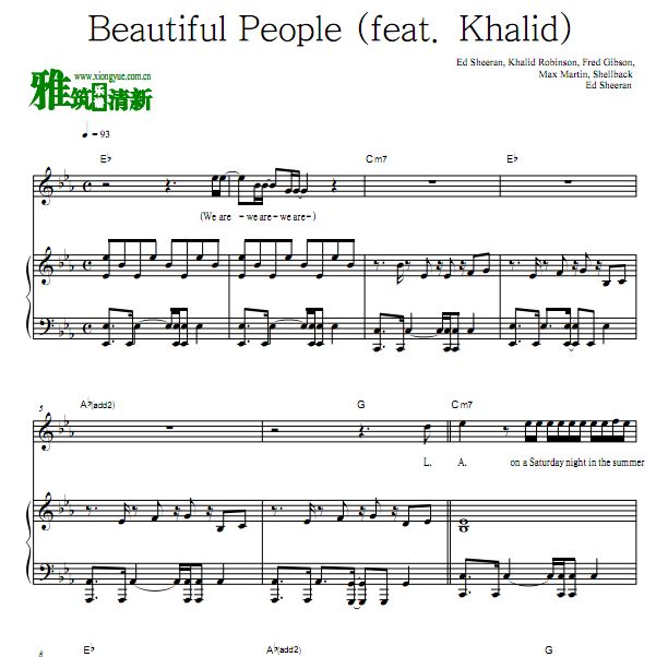 Ed Sheeran - Beautiful People (feat. Khalid)ٰ ԭ