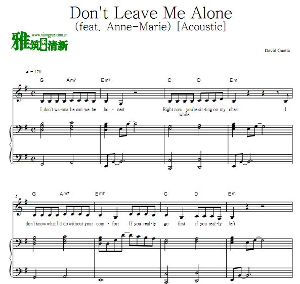 David Guetta - Don't Leave Me Alone(Acoustic)
