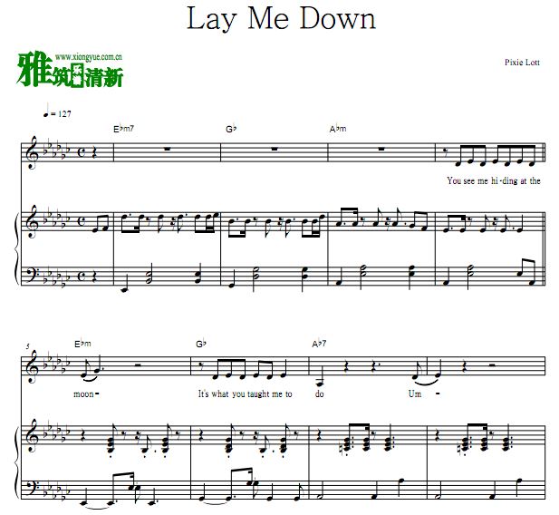 Pixie Lott - Lay Me Downٰ  