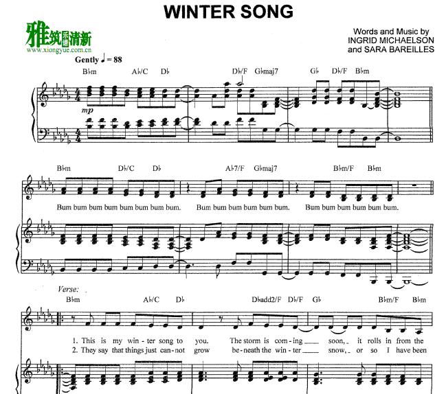 Sara Bareilles - Winter Song 