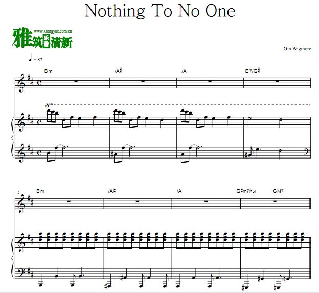 Gin Wigmore - Nothing To No Oneٰ  