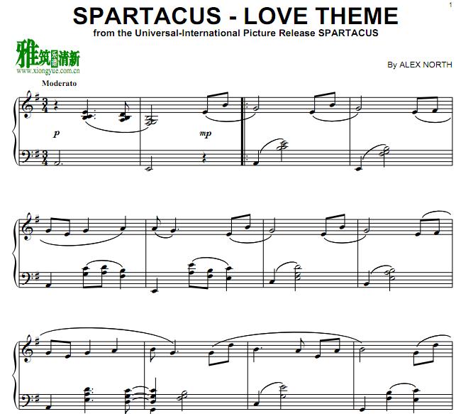 Alex North Spartacus - Love Theme