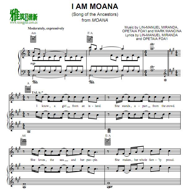 I Am Moana (Song of the Ancestors)