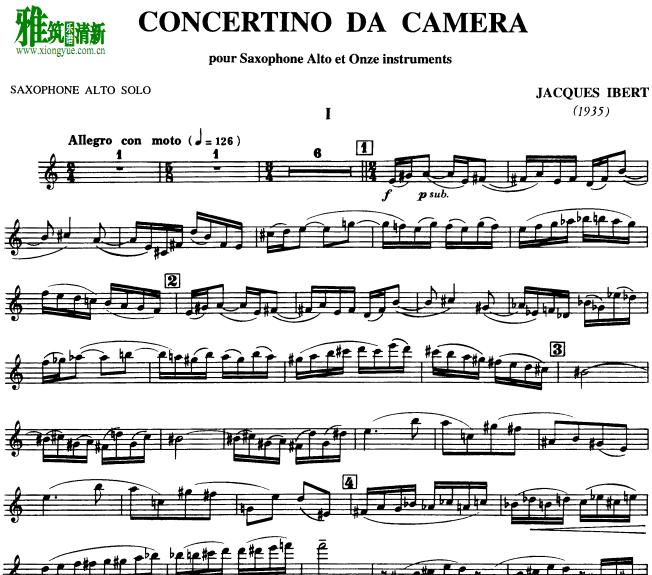 Jacques Ibert - Concertino Da Camera˹