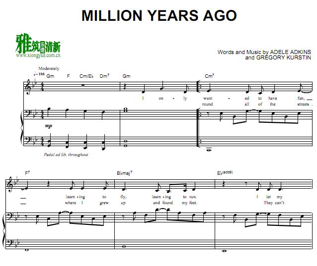 Adele -  Million Years Ago 