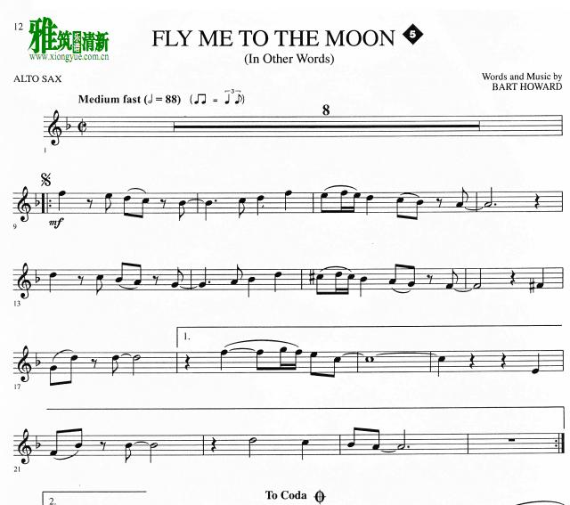Fly Me to the Moon ˹Alto-Sax