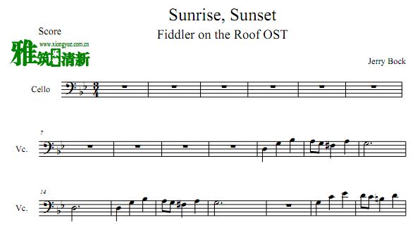  Fiddler on the Roof - Sunrise, Sunset