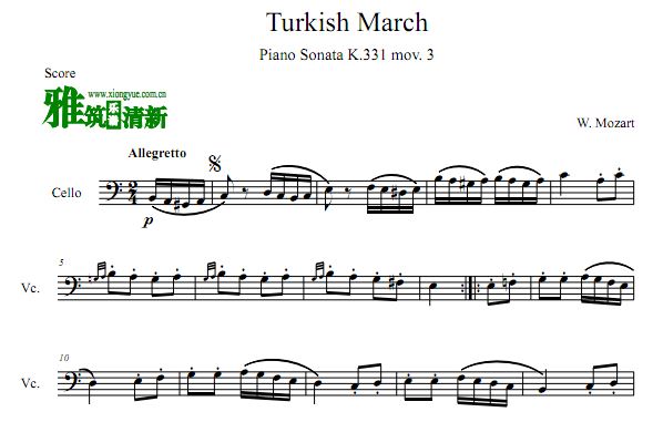 Ī  Turkish march (Piano sonata k.331 mov.3)