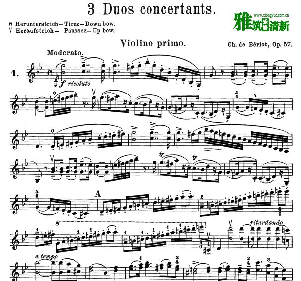 beriot  3 Duos Concertante, Op. 57Сٶ