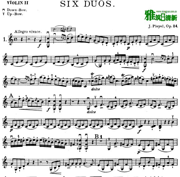 Ү pleyel - Six Duos for Two Violins, Op. 24Сٶ