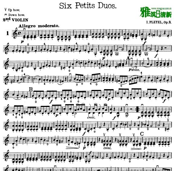 Ү pleyel Six Petits Duos for Two Violins, Op. 8Сٶ