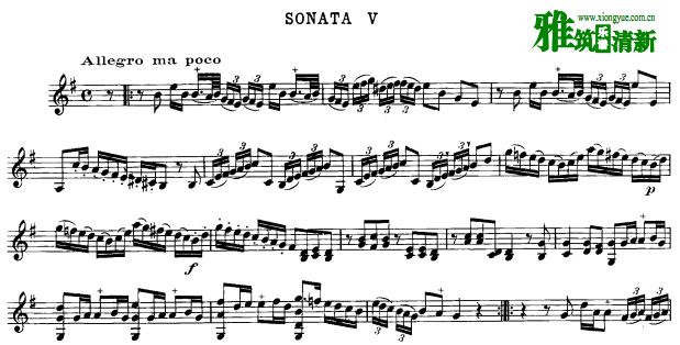 տСٶ Leclair - sonatas for two violins op.3  No.5