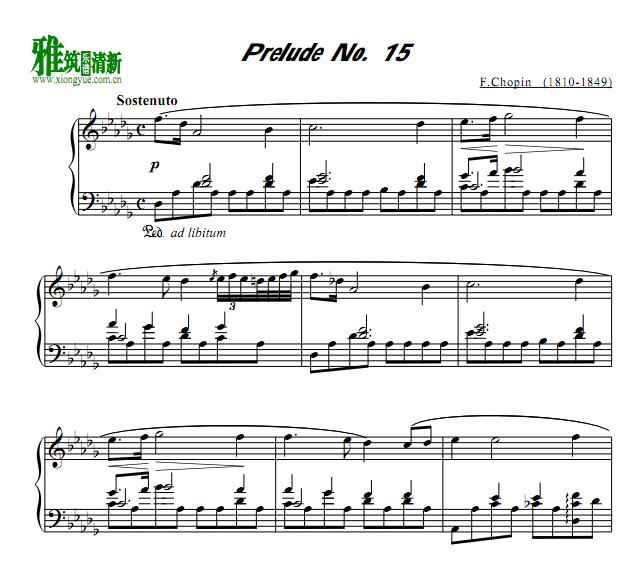 Ф Prelude op.28 no.15