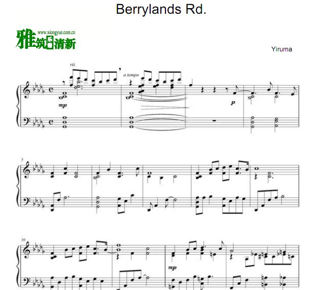  Berrylands Rd. Yiruma - Berrylands Rd.