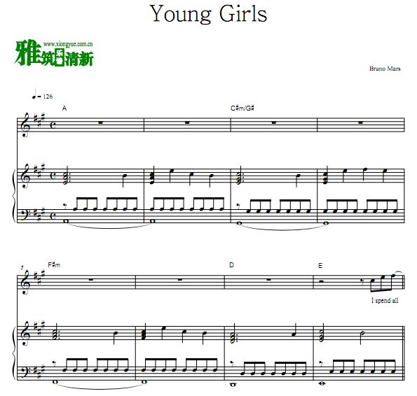 Bruno Mars - Young Girlsٰ  