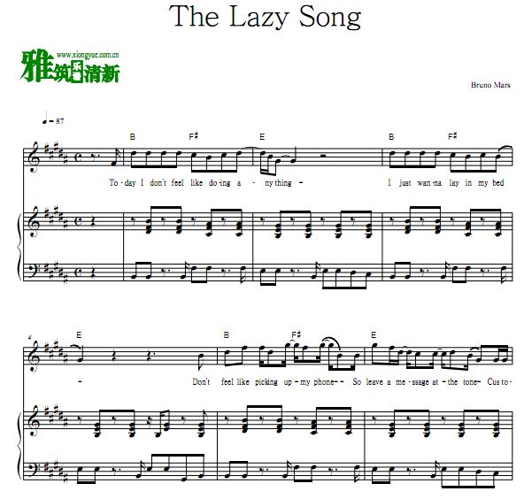 Bruno Mars - The Lazy Songٰ  