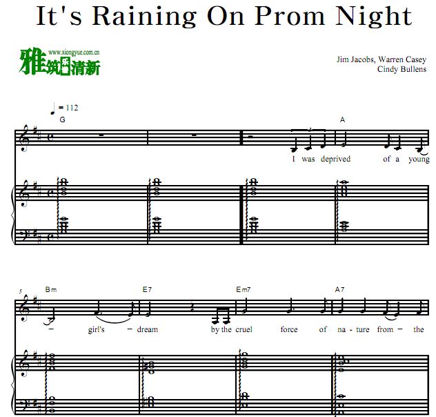 Cindy Bullens - it's rainning on prom nightٰ  