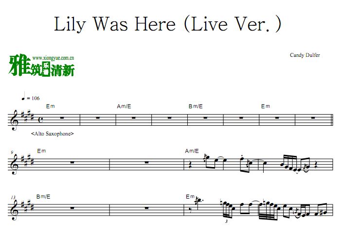Candy Dulfer - Lily Was Here (Live Ver.) E˹