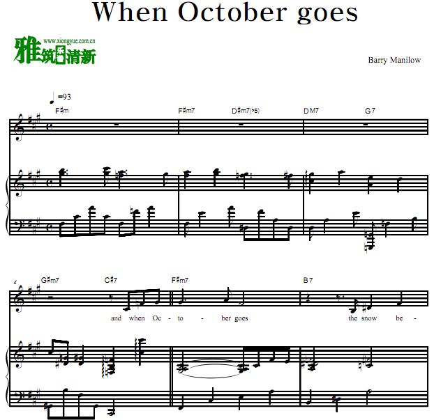 Barry Manilow - When October goesٰ  