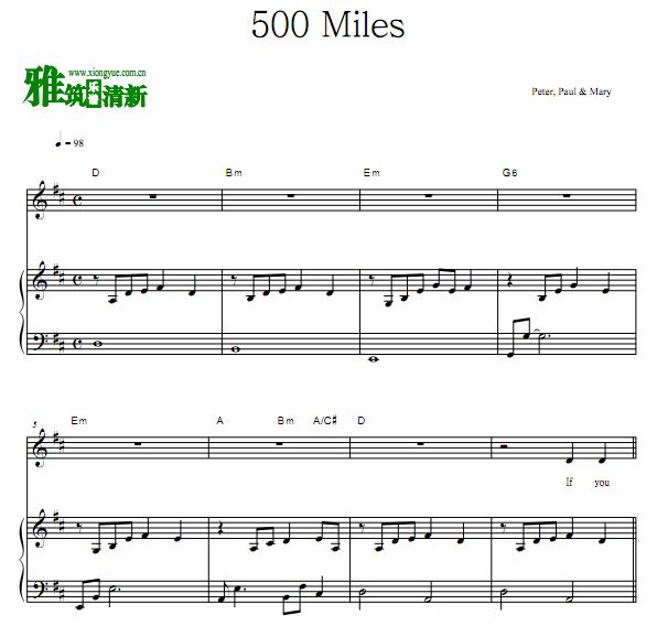 Peter, Paul & Mary - 500 Milesٰ  