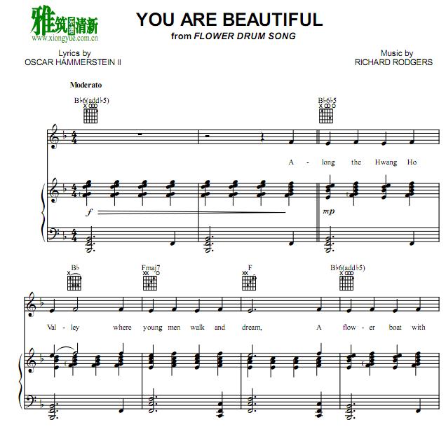 FLOWER DRUM SONG - You Are Beautiful F ٰ