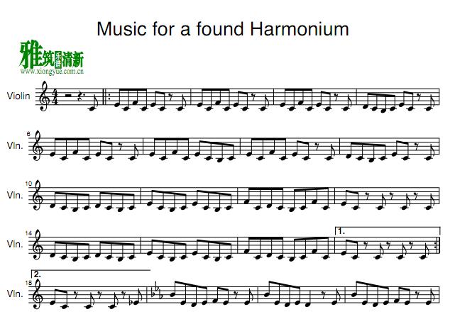 Music for a Found HarmoniumС