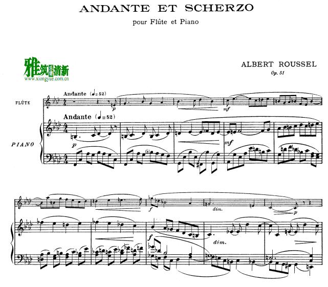 Roussel ³ Andante and Scherzo Op.51 ׸ٰ