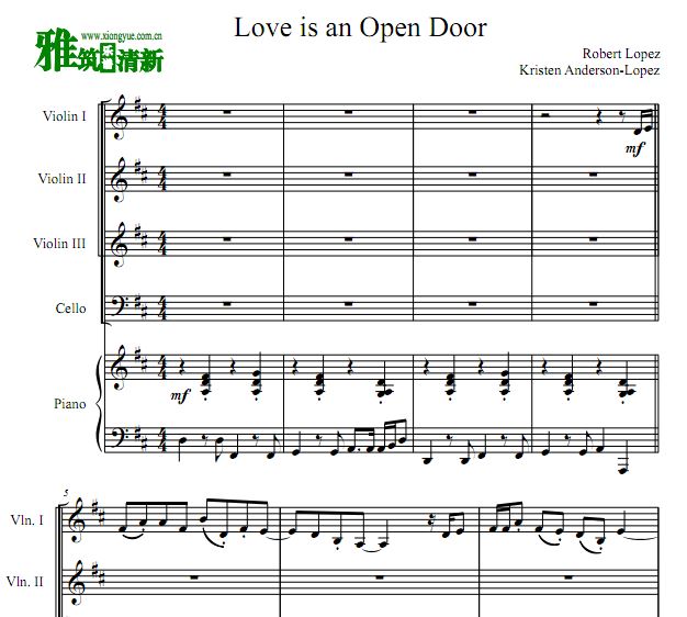 ѩԵ Love Is an Open DoorСٴٸٺ