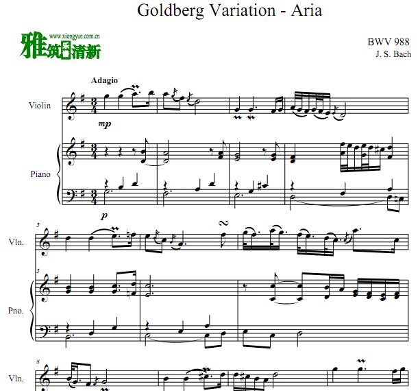 Goldberg Variation ± - Aria Сٸٺ